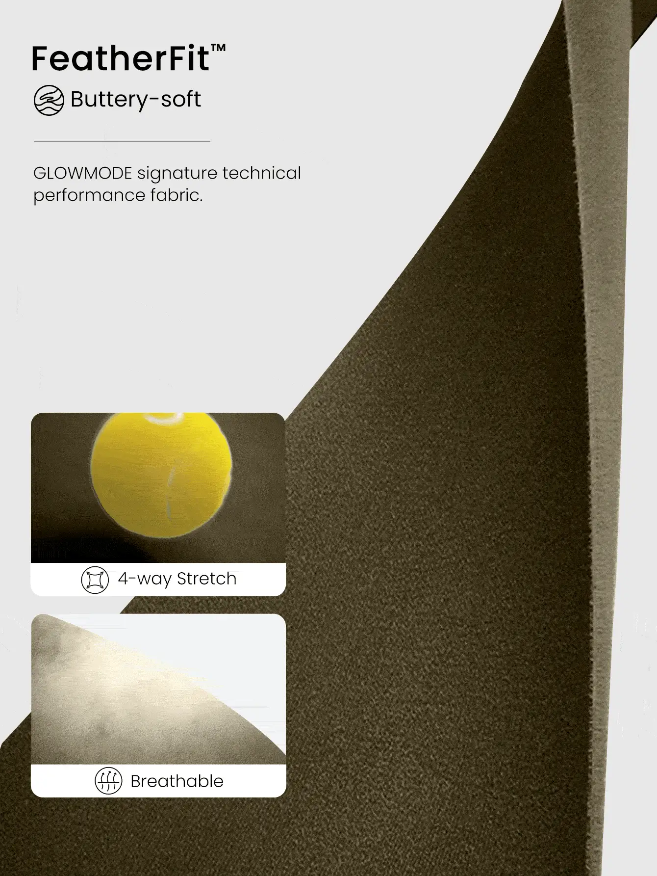 GLOWMODE FeatherFit™ 圆领收腹连体衣 全长长袖 - 軍綠色 - 查看 6