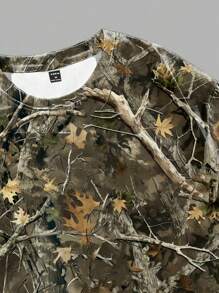 Manfinity ZONE917 Men's Casual Camouflage Print Round Neck Short Sleeve T-Shirt