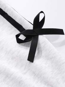 Dazy Kids 2pcs/Set Young Girl Round Neck Knit Sweatshirt Sets, Fall - Light Grey - View 3