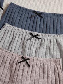 3件套纯色休闲细肩带上衣和短裤家居服套装 - 彩色 - 查看 6