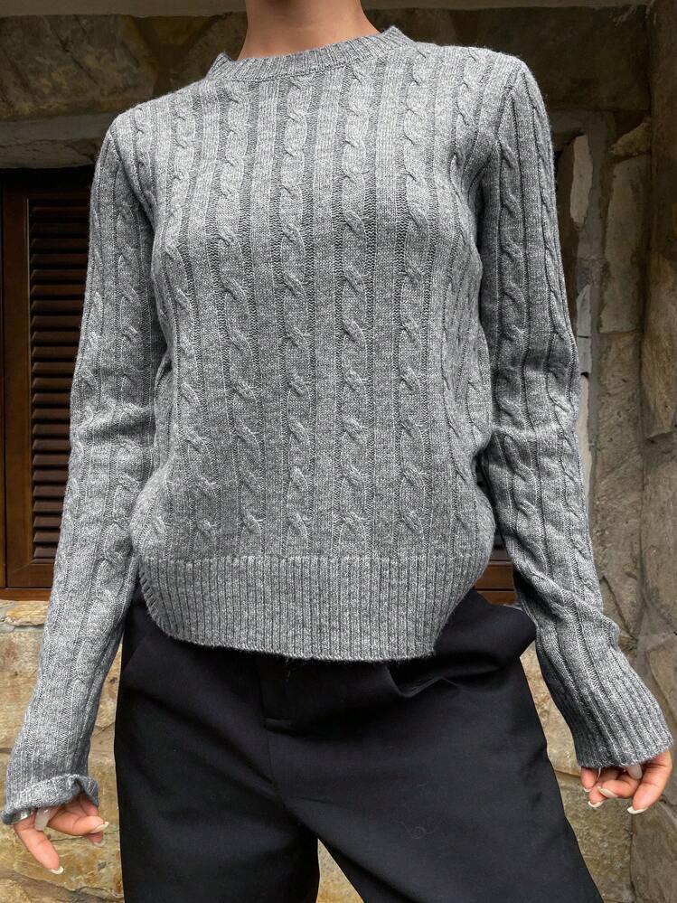 DAZY Autumn New Fitted Letter Embroidery Sweater For Women,Fall Women Clothes - Grey - View 8