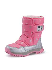 Bottes hautes pour enfants avec doublure moelleuse, chaudes et confortables, pour l'hiver, pour Noël