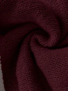 SHEIN LUNE Women Plus Size Contrast Color Crew Neck Long Sleeve Casual Loose Pullover Sweater, Autumn/Winter - Multicolor - View 6