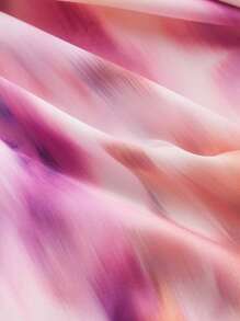 SHEIN MOD 女士宽肩带系腰长裙，休闲度假 - 紫羅蘭色 - 查看 3