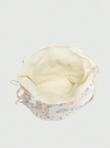 ROMWE Kawaii Túi Tote Đeo Vai Họa Tiết Hoa Đính Nơ Dễ Thương Cho Nữ - Nhiều màu - Xem 5