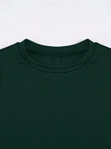 INAWLY Solva Camiseta sencilla de mujer de manga larga y cuello redondo de unicolor, para uso cotidiano casual en primavera