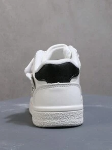 Giày thể thao chống trượt cho bé mùa thu/đông, giày thể thao đế bằng chống trượt thoải mái cho bé trai - trắng - Xem 4