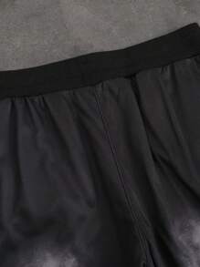 Manfinity EMRG Pantalones deportivos casuales con cordón en la cintura y estampado de letras y pentagramas para hombre