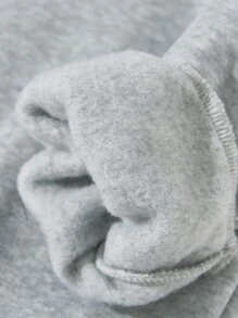 3pcs Baby Boys Casual Solid Color Crew Neck Fleece Sweatshirts