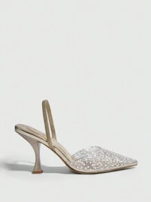 CUCCOO SZL 女士高跟鞋派对坏人时尚别致华丽风格万圣节圣诞节迪斯科派对性感夜晚秋季 - 金色 - 查看 5