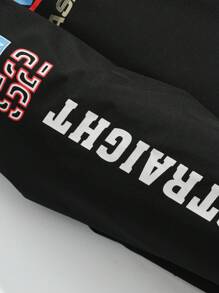 Manfinity EMRG Plus Size Men Winter Casual Letter Print Padded Coat