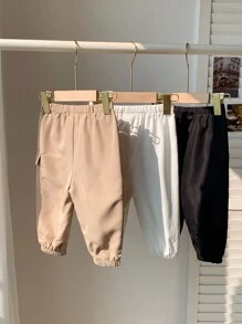 SHEIN 3pcs Baby Boy Casual Collegiate Soft, Practical & Versatile Pants, Suitable For Daily Wear, School, Outings, Sports, Spring And Autumn - Multicolor - View 2