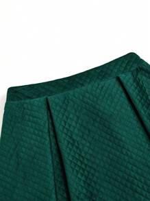 SHEIN Unity 大码女式纯色百褶裙，优雅