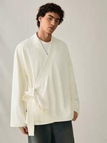 Manfinity VCAY Chaqueta casual de manga larga de corte holgado para hombres jóvenes, para uso diario, para otoño e invierno - Albaricoque - Ver 1