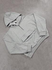 PAVTROS Manfinity Streetrush Manfinity Streetrush Oversized Men's Casual Everyday Letter Embossed Zip-Up Hoodie,Fall And Winter Men Clothes,Embossed Print Hoodie