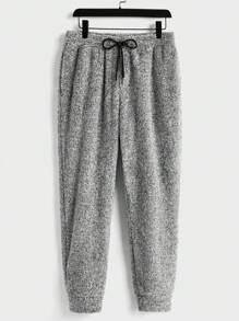 Manfinity VCAY 2 件男士针织宽松落肩连帽休闲外套和裤子套装，适合通勤和日常穿着，适合万圣节