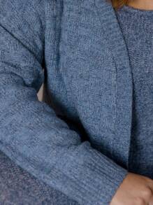 Aralina Curve Cozy Comfort Slouch Lounge Long Sleeve V Neck Knitted Cardigan