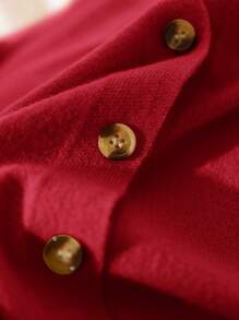 CosyJoli 大码女式秋季休闲纯色基本款开衫，冬季