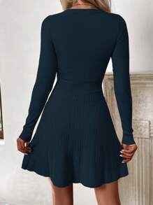 Calvaya Vestido-jersey de punto acanalado sin cinturón