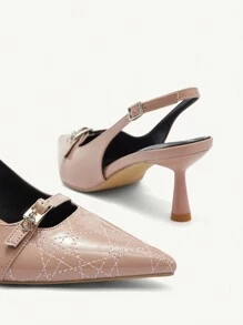 CUCCOO BIZCHIC Women Fashion Versatile Pointed Toe High Heel Pumps For Christmas And New Year Holiday Vibe Fall And Winter