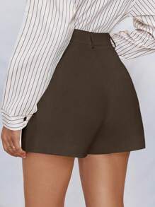 RosyDaze Shorts soltos casuais de perna larga e cor sólida para mulheres