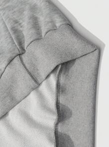 PAVTROS Manfinity Streetrush Manfinity Streetrush Oversized Men's Casual Everyday Letter Embossed Zip-Up Hoodie,Fall And Winter Men Clothes,Embossed Print Hoodie