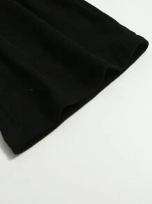 Quần legging dài loe ren hoa thời trang trơn màu đen cho bé gái tuổi teen - màu đen - Xem 3