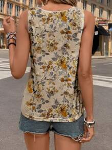 EMERY ROSE Áo ba lỗ cổ tròn in hoa ngày lễ cỡ lớn cho nữ - Nhiều màu - Xem 2