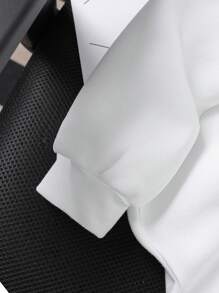 Áo nỉ dài tay cổ tròn cho bé gái kết hôn với Giáng sinh - trắng - Xem 3