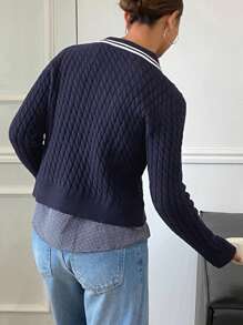 DAZY Women Color Block Contrast Sweater, Autumn New Arrival