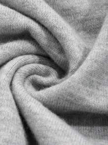 DAZY Women's Solid Color Splice Long Sleeve Casual Pullover Sweater,Fall Clothes - Grey - View 2