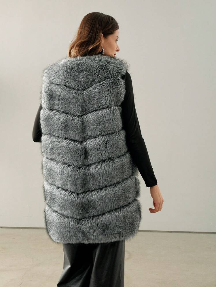 Women's Fashion Sleeveless Faux Fur Vest
