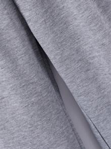 Tween Girls Graphic Letter Print Drawstring Casual Sweatpants - Grey - View 8