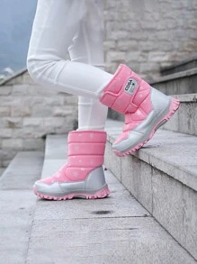 Bottes hautes pour enfants avec doublure moelleuse, chaudes et confortables, pour l'hiver, pour Noël