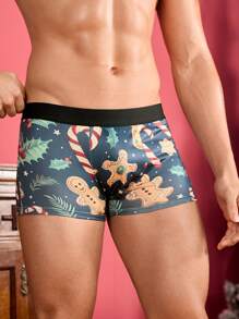 Happy Jammies Set de 3 calzoncillos tipo bóxer de hombre con parches de unicolor, de uso casual diario