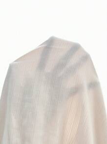 Elenzga 大尺碼夏季休閒純色包裝迷你短裙，配有綁帶腰帶 - 杏色 - 查看 7