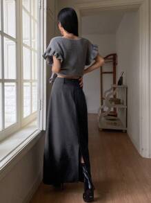 DAZY Long Straight Pencil Design Casual Skirt For Women