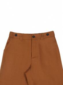 Manfinity Mode Men's Front Button Pocket Casual Business Suit Pants - Coral Orange - View 5