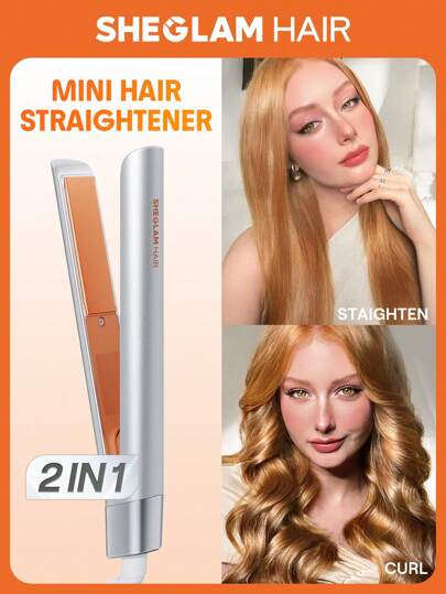 SHEGLAM HAIR مكواة فرد الشعر الصغيرة من ترافيل بادي، مكواة فرد الشعر الصغيرة، مكواة تمليس الشعر وتجعيده 2 في 1، العناية بالشعر دون إتلاف الشعر، إنشاء تصفيف سلس، تسخين سريع لمدة 30 ثانية ومستويين لدرجة الحرارة، سلك دوار 360 درجة، تصميم واسع الجهد لتلبية احتياجات السفر العالمية عيد ميلاد هدية لون القرنفل الاهتزاز ماكياج حزب شاطئ يسافر التخييم مدرسة حرم الجامعة المهرجانات وَردَة حاضر بنت سحر أفضل يوم المرأة أحب نفسك ربيع العناية بالشعر