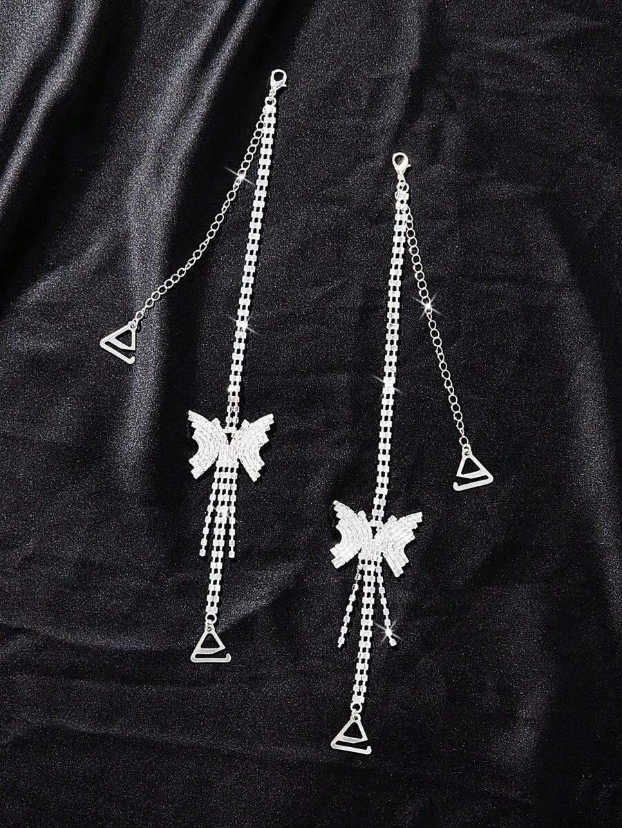 Women's Bowknot Strap Sexy Lingerie Accessory - Silver - View 1