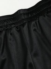 Flirla Women's Plain Color Patchwork Pleated Hem Minimalist Casual Shorts, For Daily Wear