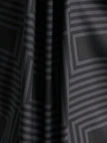 2pcs Casual Men Striped Front Button Long Sleeve Top & Pants Loungewear Set