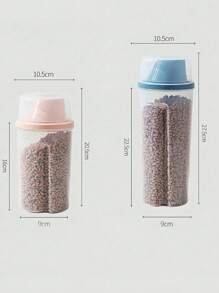 1PC Pet Food Storage Container Vacuum Grain Moisture Proof Canister For Cat Dog Food Sealed Barrel Holiday Gift Christmas - Blue - View 7