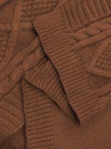 Breezaya Cárdigan de punto con capucha y sin mangas de talla grande, cárdigan sin mangas multicolor, cárdigan marrón, chaleco de punto para mujer, chaleco de punto tejido