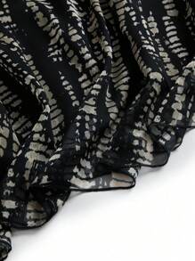 EMERY ROSE Women Casual Elastic Waist Allover Print A-Line Skirt, Suitable For Daily Wear And Outings, Autumn Maxi Women Outfit - Multicolor - View 6