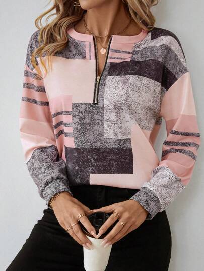 INAWLY Women's Casual Colorblock Patchwork Sweatshirt, Spring & Autumn,Long Sleeve Tops Graduation,Back To School Outfits,Graduation,Teacher Outfits For Women,Back To School Pullover Fall Outfit