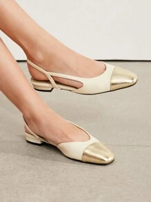 MOTF PREMIUM TWO TONE COMFORTABLE WOMEN FLAT LOAFERS, FOR NEW YEAR HOLIDAY, SPRING SHOES SPRING BREAK EASTER FOR CHRISTMAS - Beige - View 8