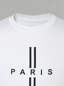 SHEIN Cartoon Graphic Print Short Sleeve T-Shirt For Teenage Boys