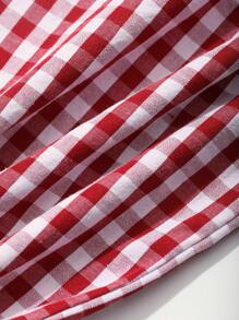 DAZY Pantalones de pijama rectos y holgados de estilo minimalista a cuadros