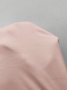 SHEIN LUNE 1 pieza Camiseta de manga larga ajustada con cuello básico para mujer, piel-amigable y cómoda para todas las estaciones - Rosa Pálido - Ver 6